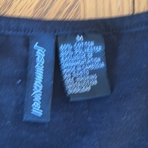 Jason Maxwell Black Embellished Tank Top with Pleated Design - Picture 2 of 6